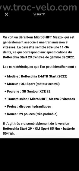 VTT électrique Bottecchia Taille L en parfait état  - 7