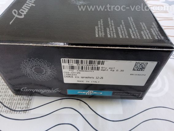 Cassette chorus 11v 12x25 dans sa boite-NEUF dans sa boite-- i