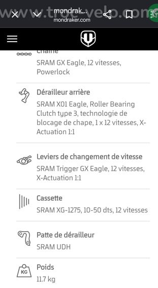 Vend vtt. MONDRAKER F-PODIUM DC R 2022