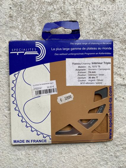 Plateau de 36 dents / 5 branches / jamais servis
