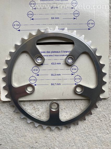 Plateau de 36 dents / 5 branches / jamais servis - 3