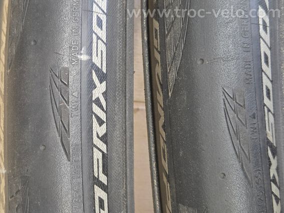 Paire de pneu Continental Grand Prix 5000 AS TR 700x28 etat moyen - 2