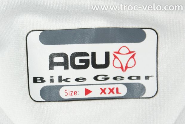 Maillot vélo manches courtes pour homme - marque AGU - taille xxl - blanc - 3