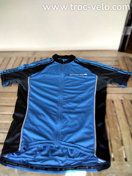 Maillot homme endura fs260-pro bleu taille l neuf ! - 5