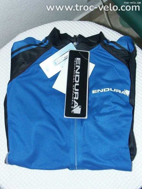 Maillot homme endura fs260-pro bleu taille l neuf ! - 3