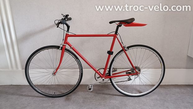 Vélo rouge style fixie vintage - 6