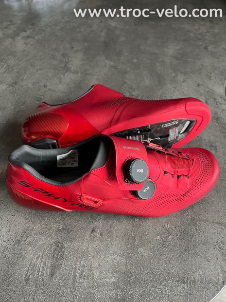 Chaussures route shimano s-phyre rouge neuves taille 43 - 1