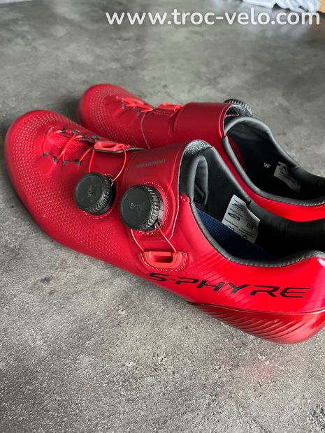 Chaussures route shimano s-phyre rouge neuves taille 43 - 4