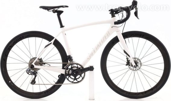 Produit Reconditionne Specialized Roubaix Di2 11v Blanc Velo De Route Tres Bon Etat