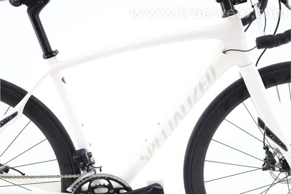 Produit Reconditionne Specialized Roubaix Di2 11v Blanc Velo De Route Tres Bon Etat - 2