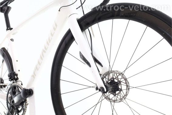 Produit Reconditionne Specialized Roubaix Di2 11v Blanc Velo De Route Tres Bon Etat - 5