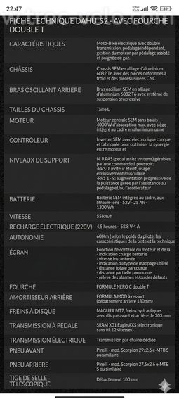 VTT électrique enduro SEM Dahu S2  – Taille L – 528 km - 15