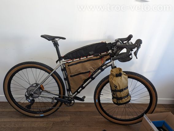 Vélo titane gravel aventure et bikepacking Sauvage Baroudeur - 2