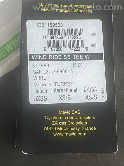 Maillot vélo M/C Femme Mavic Wind Ride - Blanc - 6
