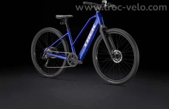 Velo De Fitness Electrique Trek Dual Sport 2 Stagger Lt Shimano Acera 8v 250 Wh 27 5 Bleu 2025 Velo D Exposition - 3
