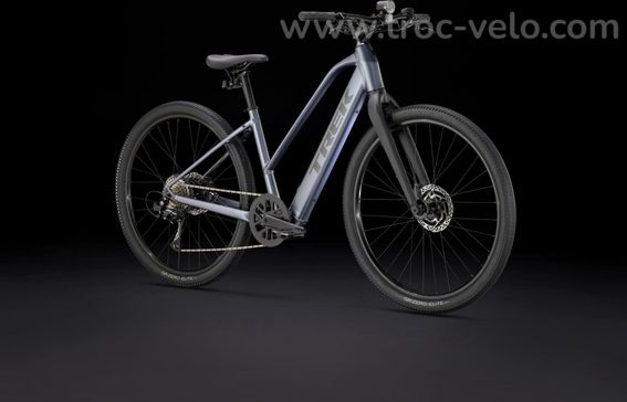 Velo De Fitness Electrique Trek Dual Sport 2 Stagger Lt Shimano Acera 8v 250 Wh 27 5 Bleu 2025 Velo D Exposition - 4