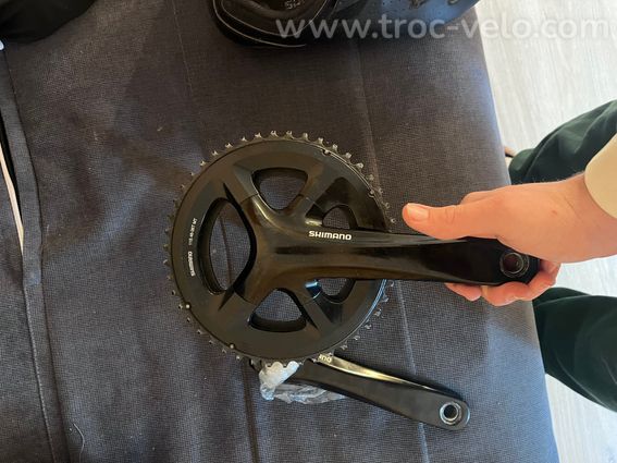 Pédalier Shimano avec deuxième jeu de plateau - 3