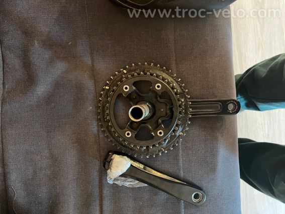 Pédalier Shimano avec deuxième jeu de plateau - 4