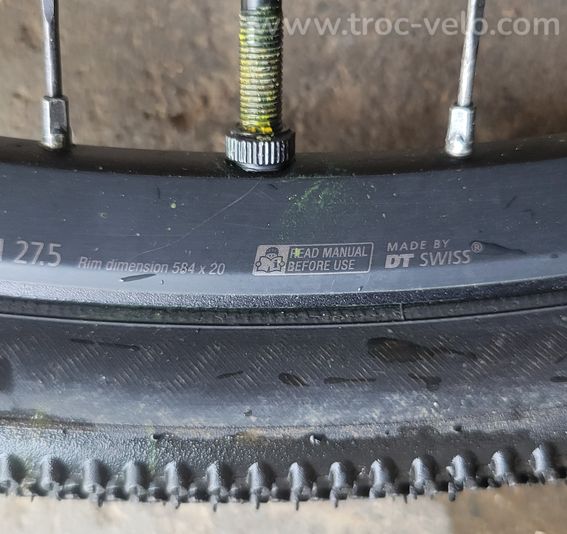 Roues DT SWISS  disque Gravel VTT 27.5  - 2