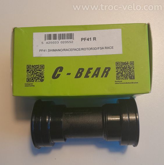 Boîtier de pédalier C-Bear PF41 R Céramique (BB86/BB92 axe 24mm) — Excellent état - 2