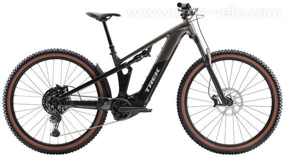 Vtt Electrique Tout Suspendu Trek Powerfly Fs 4 10v 600wh Bosch 120 Nm 27 5 Gris Noir Gen 4 Velo D Exposition