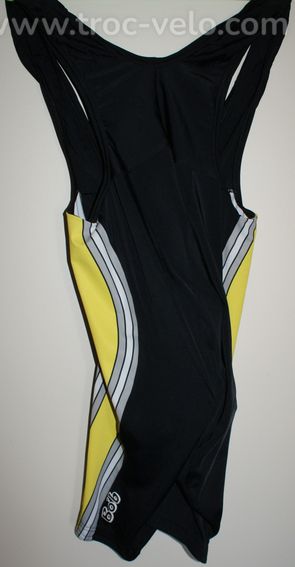 Cuissard vélo court été - marque "bikeobello" - noir/jaune/blanc - taille xl - 2