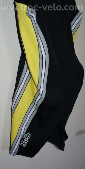 Cuissard vélo court été - marque "bikeobello" - noir/jaune/blanc - taille xl - 3