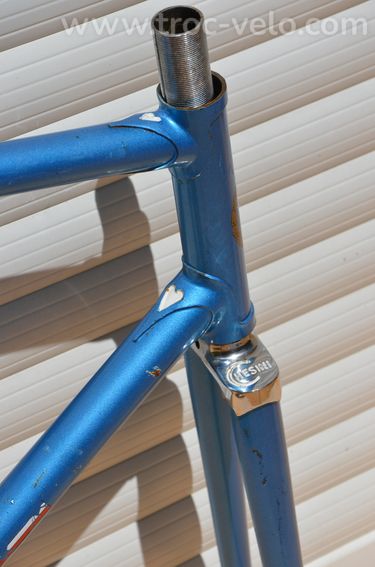 Cadre et fourche de vélo de course vintage Chesini en tubes Columbus. - 4