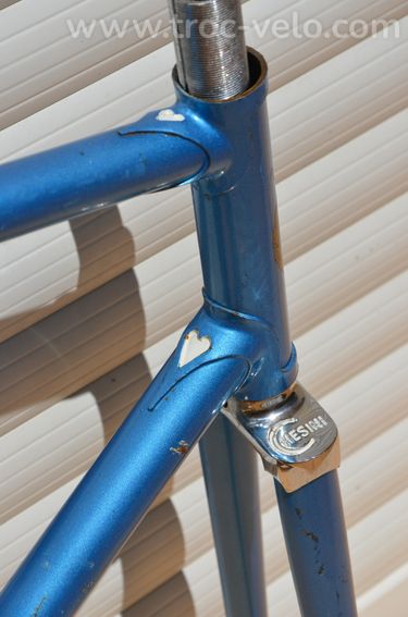 Cadre et fourche de vélo de course vintage Chesini en tubes Columbus. - 10
