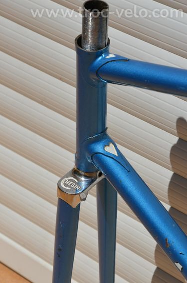 Cadre et fourche de vélo de course vintage Chesini en tubes Columbus. - 13