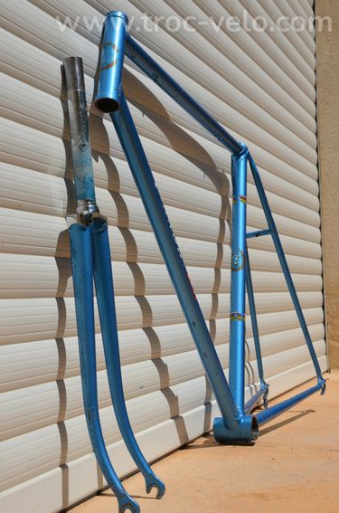 Cadre et fourche de vélo de course vintage Chesini en tubes Columbus. - 15