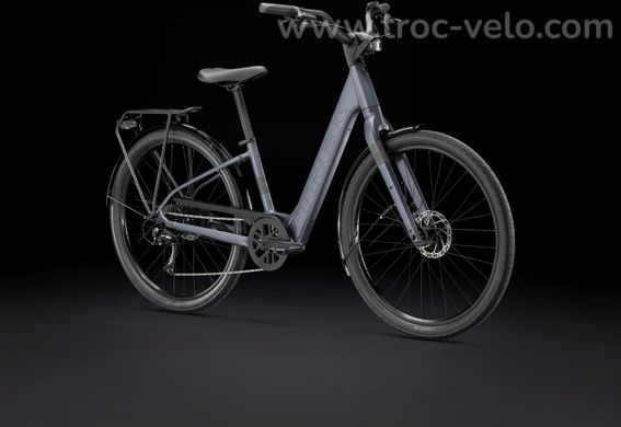 Velo De Ville Electrique Trek Verve  1 Lowstep Lt 250wh Shimano Acera 8v Gris   Velo D Exposition - 2