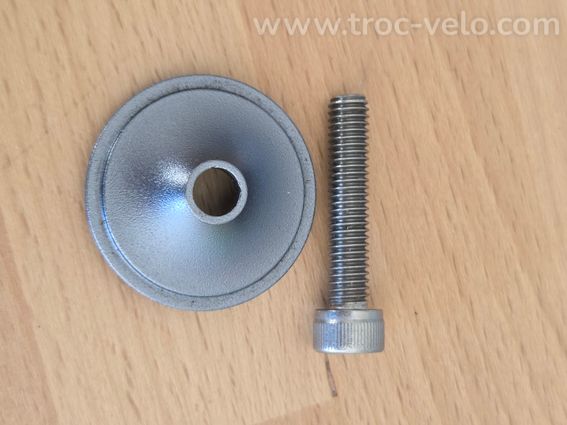Bouchon / Capot de Direction Vélo Supacaz Star Capz - Gun Metal - 1"1/8 - 3