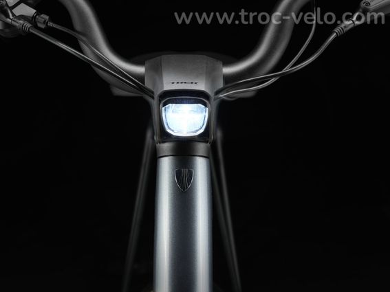 Velo De Ville Electrique Trek Verve  1 Lowstep Lt 250wh Shimano Acera 8v Gris   Velo D Exposition - 6