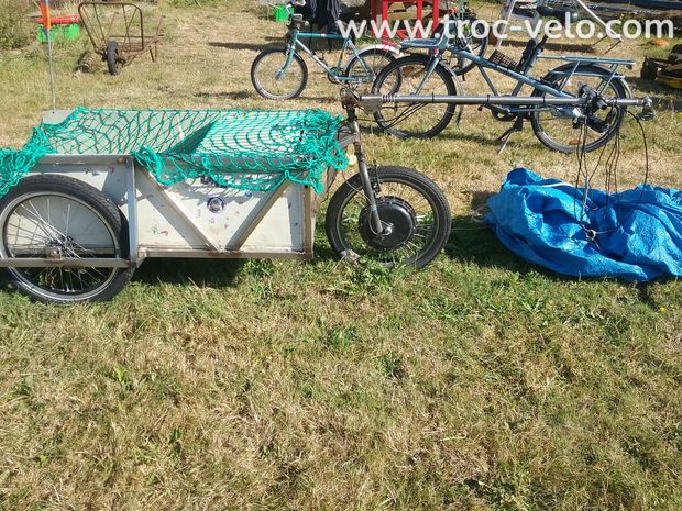 Remorque velo inox 3 roue motoriser - 3