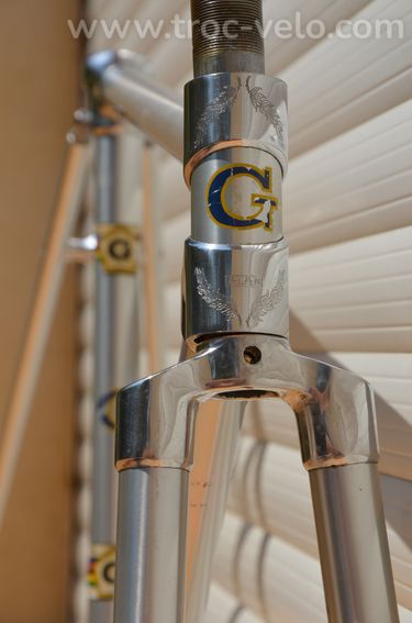 Cadre et fourche de vélo de course vintage Alan Record en tubes aluminium - 3