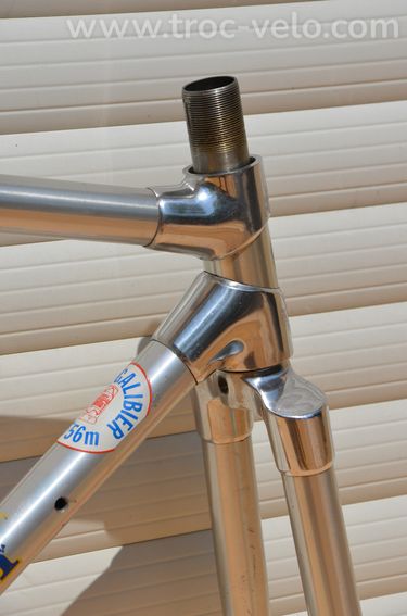 Cadre et fourche de vélo de course vintage Alan Record en tubes aluminium - 4