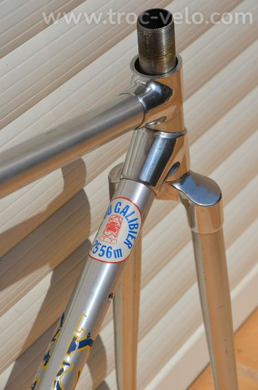 Cadre et fourche de vélo de course vintage Alan Record en tubes aluminium - 8