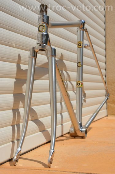 Cadre et fourche de vélo de course vintage Alan Record en tubes aluminium - 10