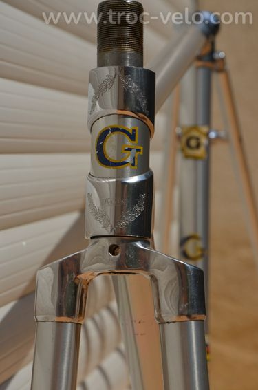 Cadre et fourche de vélo de course vintage Alan Record en tubes aluminium - 11