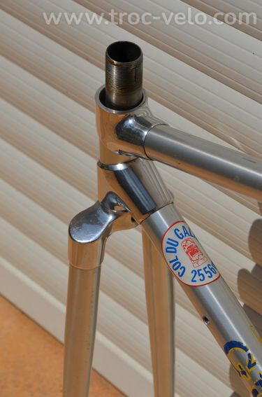 Cadre et fourche de vélo de course vintage Alan Record en tubes aluminium - 12