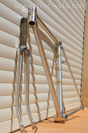 Cadre et fourche de vélo de course vintage Alan Record en tubes aluminium - 14