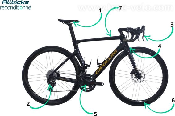 Velo De Route Cipollini Nk1k Db Campagnolo Super Record Eps 12v 700 Mm Carbon Noir Or 2021 Produit Reconditionne Bon Etat - 3