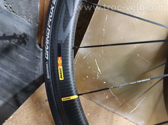 Paire De Roues Mavic Cosmic Carbone Ssc Ust 45 Mm 10 vitesses  - 2