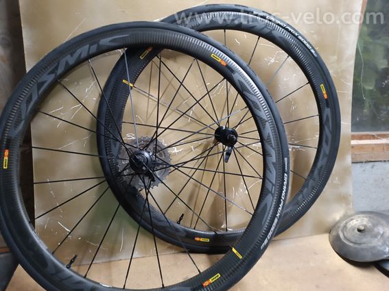 Paire De Roues Mavic Cosmic Carbone Ssc Ust 45 Mm 10 vitesses  - 5