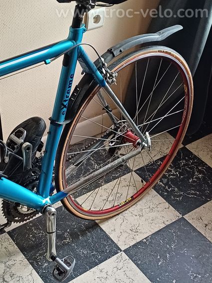 Av vélo cyclotourisme columbus gris et bleu fort léger mais relativement ancien - 2