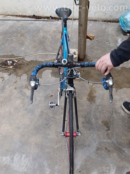 Av vélo cyclotourisme columbus gris et bleu fort léger mais relativement ancien - 9