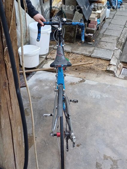 Av vélo cyclotourisme columbus gris et bleu fort léger mais relativement ancien - 10