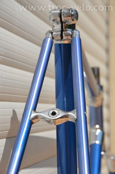 Cadre et fourche de vélo de course Alan Super Record vintage en tubes aluminium. - 10