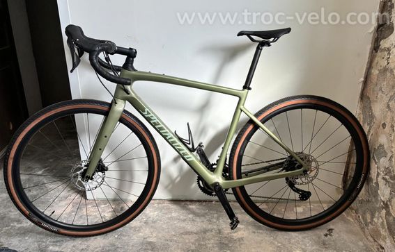 Vélo Specialized Shimano GRX Carbone vert kaki L - 2